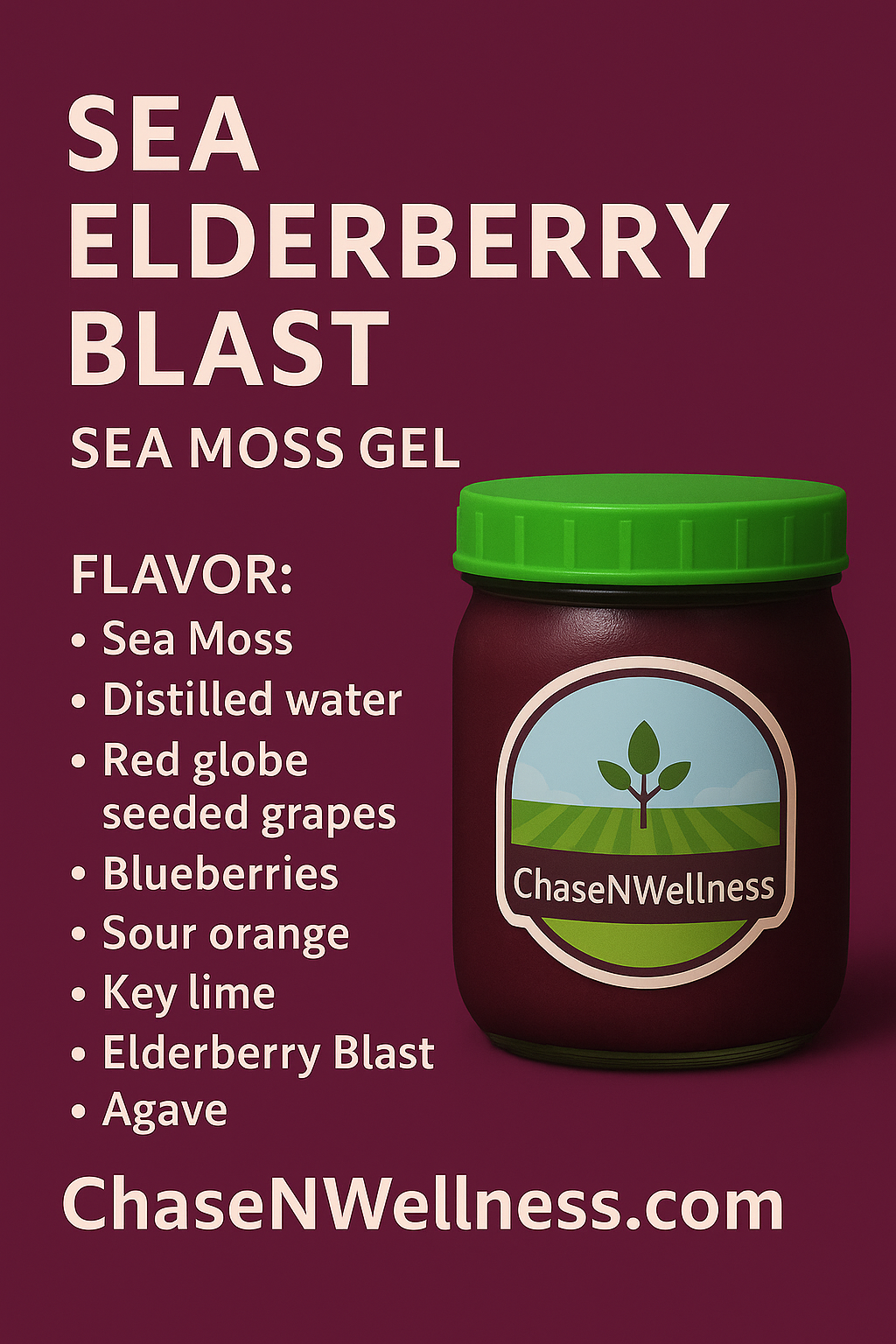 Sea Elderberry Blast *Gracilaria/Euchema Spinosum* (12.oz)