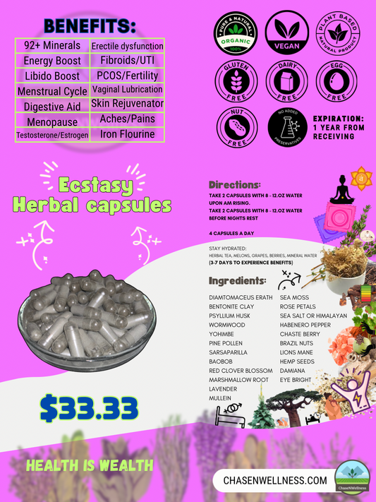 Ecstasy Detox Potion                 (Vegan 56 capsules)