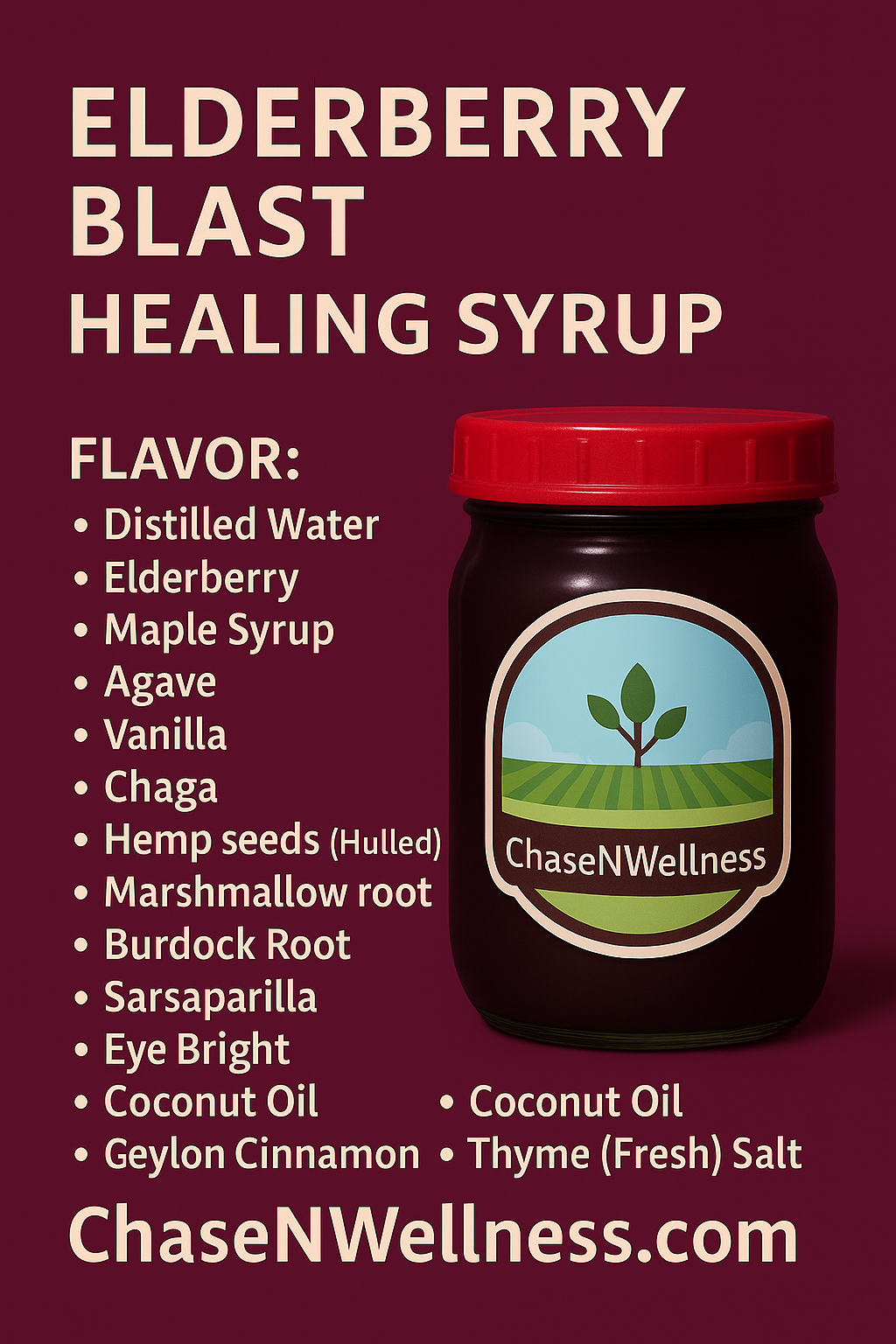 Elderberry Healing Syrup (4.oz)