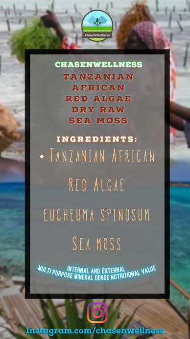 Tanzanian African Dry Sea Moss *Red Algae* (2.oz)